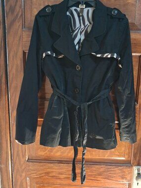 Boo Gemes Zebra Print Lined Jacket, Size Large